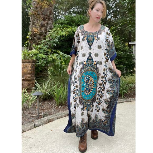 NWT Sante Classics Boho/Bollywood/Hippie Kaftan/Miu Miu Beach Dress - Picture 2 of 4